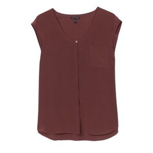 Eileen Fisher Silk Crepe De Chine Blouse